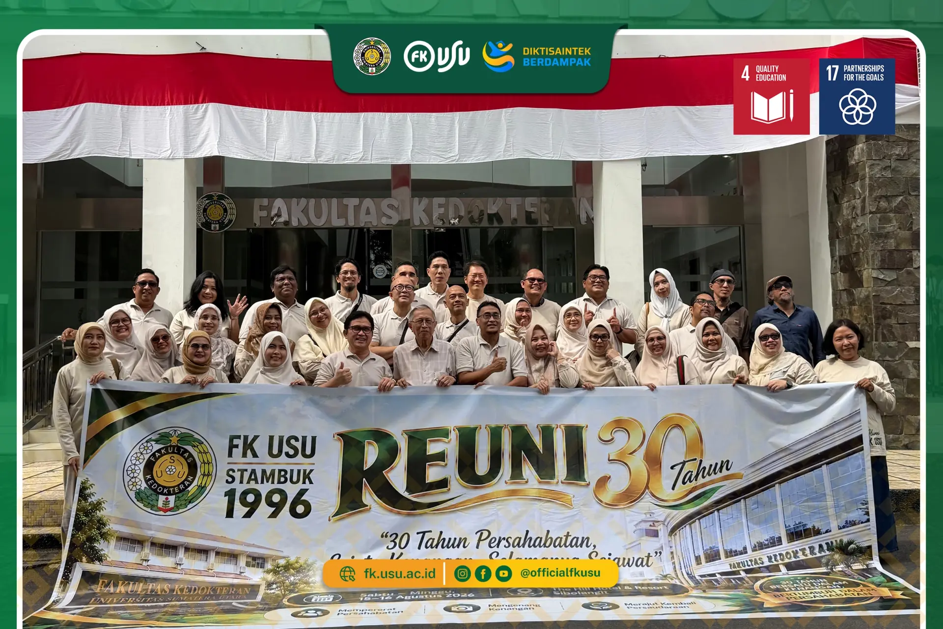 30 Years United in Memories, Growing in Friendship: FK USU Class of 1996 Alumni Hold Reunion at FK USU